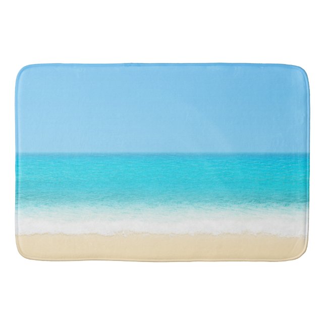 Tapis De Bain Plage d'été bleue (Devant)