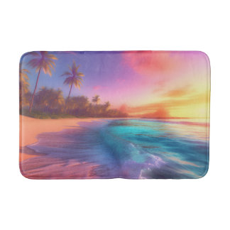 Tapis De Bain Plage Dreamy colorée