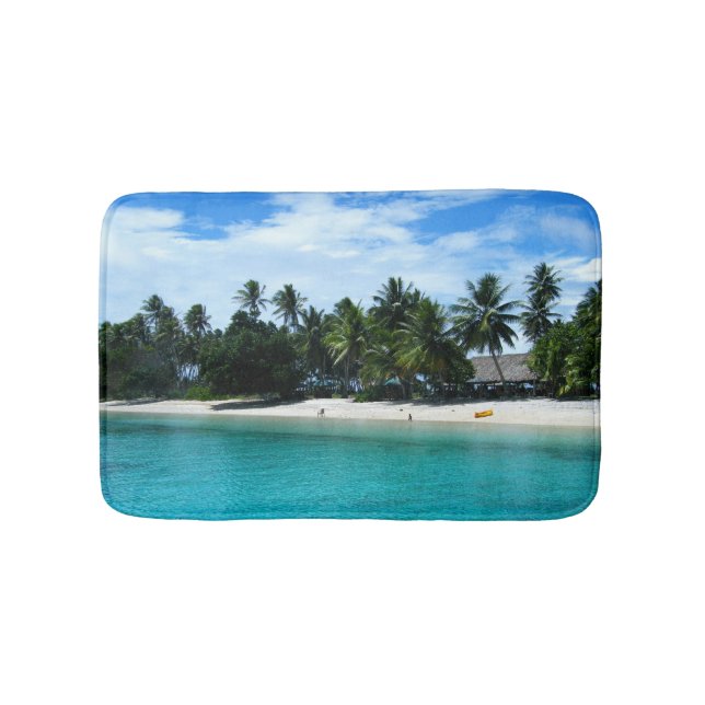 Tapis De Bain Plage tropicale Sable blanc à thème à Island Beach (Devant)