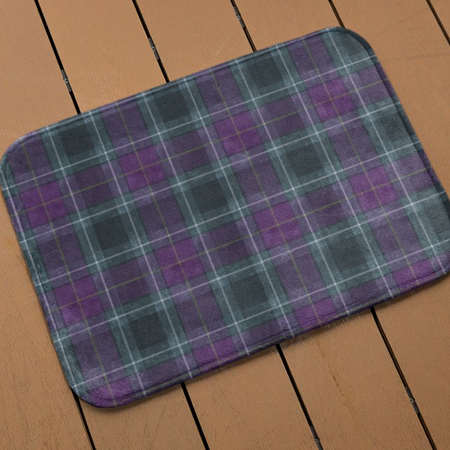 Tapis De Bain Plaid vert pourpre (Créateur téléchargé)