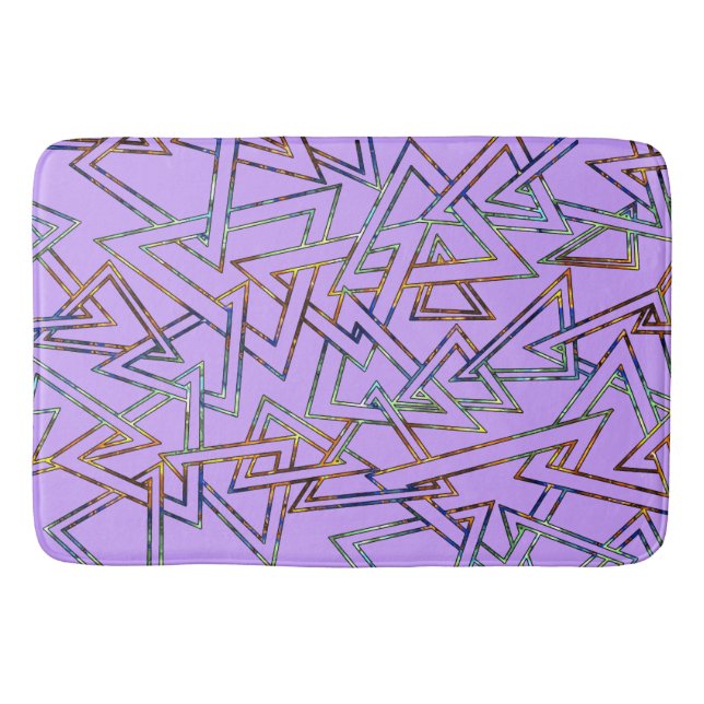 Tapis De Bain Plan Motif triangle + votre dos. & idées (Devant)