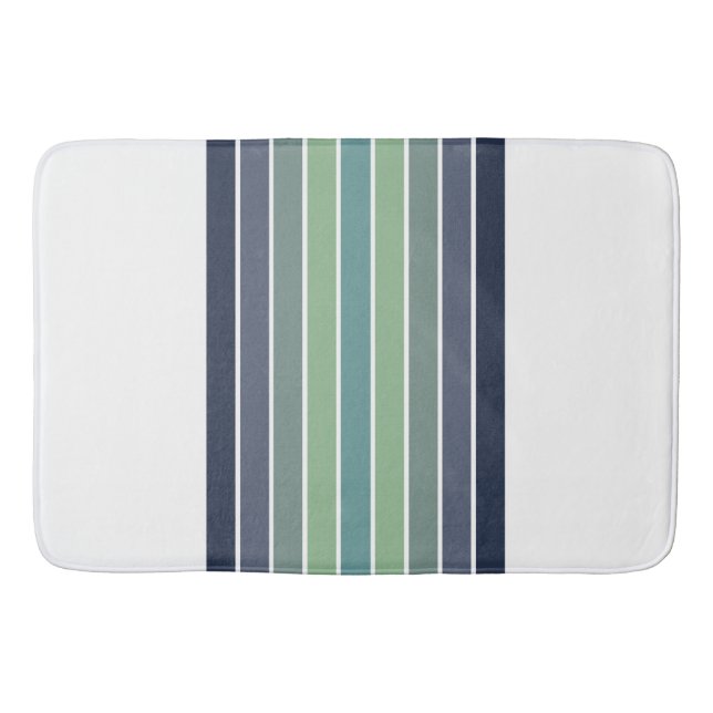 Tapis De Bain Planche de surf bleu et vert rétro (Devant)