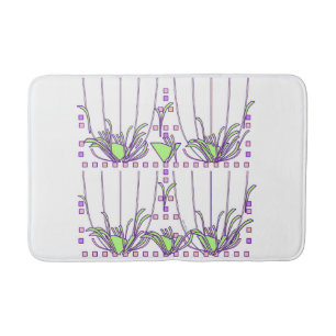 TAPIS DE BAIN PLANTE VERT À MOULES