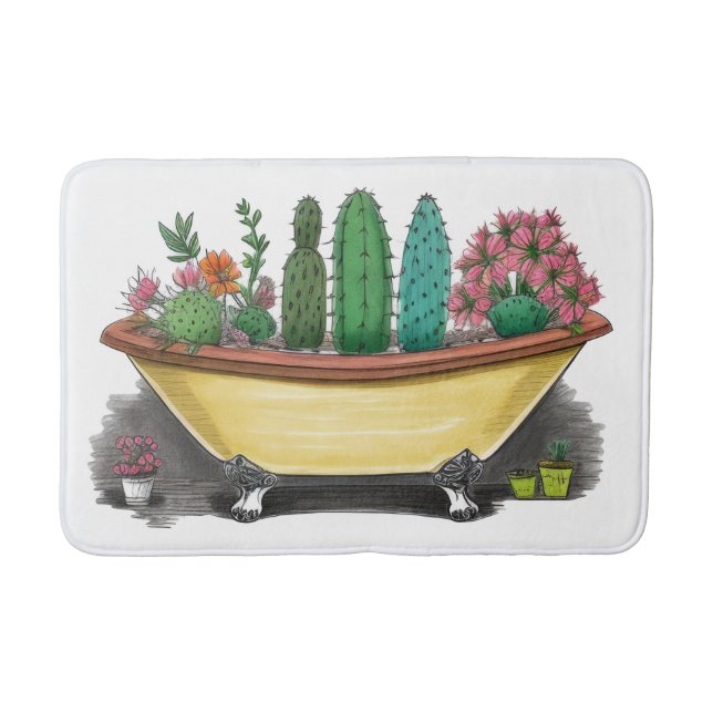 Tapis De Bain Plantes Cactus (Devant)
