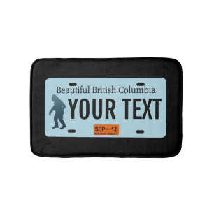 Tapis De Bain Plaque de licence Sasquatch de la Colombie-Britann