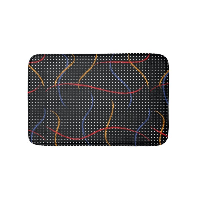 Tapis De Bain Plaque et points de peinture rétro (Devant)