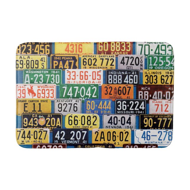 Tapis De Bain Plaques de licence par H. Wilson Smith (Devant)