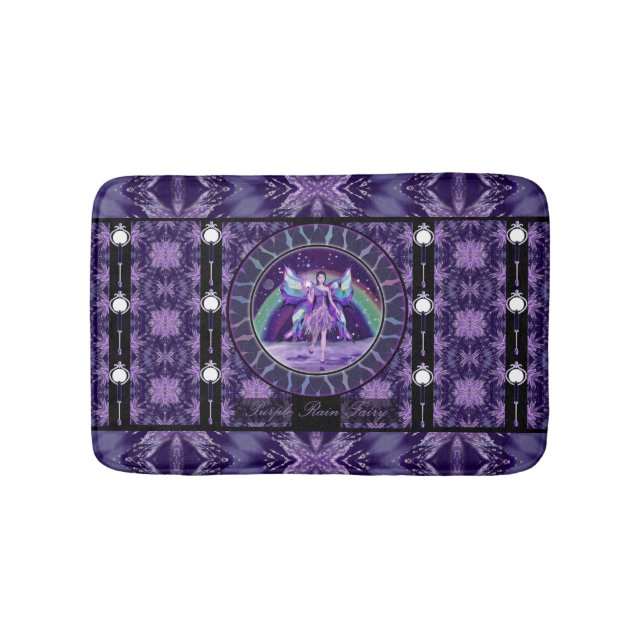 Tapis De Bain Pluie violette Fée (Devant)