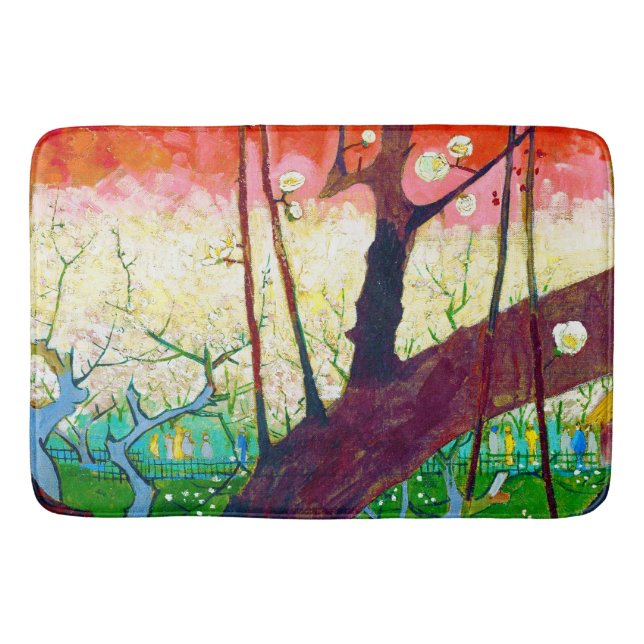 Tapis De Bain Plum à fleurs (après Hiroshige), Van Gogh (Devant)