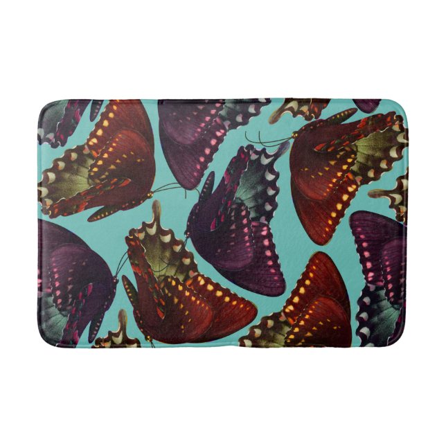 Tapis De Bain Plum et papillons orange Swarming (Devant)