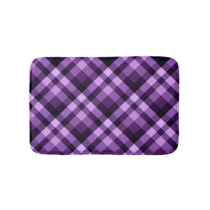 Tapis De Bain Plum moderne violet Plaid Motif petite couche