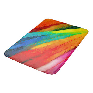 Tapis De Bain Plumes colorées
