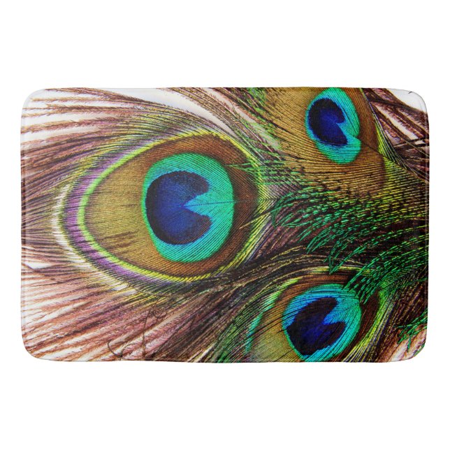 Tapis De Bain Plumes de paon 4 Mat de bain (Devant)