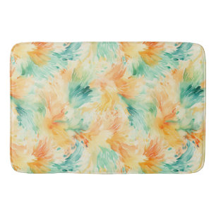 Tapis De Bain Plutôt Tropical Turquoise Orange Cream