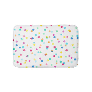 Tapis De Bain Points Aquarelle Lumineux : Motif transparent.