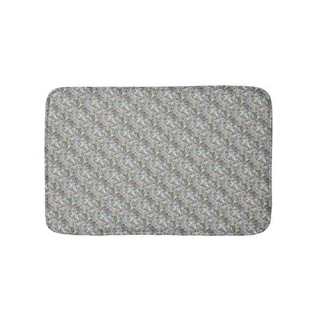 Tapis De Bain Points blancs doux de pastel de texture de roche (Devant)