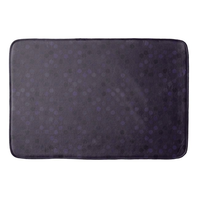 Tapis De Bain points noirs et violets (Devant)