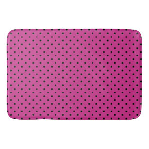 Tapis De Bain Points noirs et violets Roses modernes