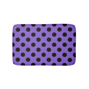 Tapis De Bain Points noirs sur lavande