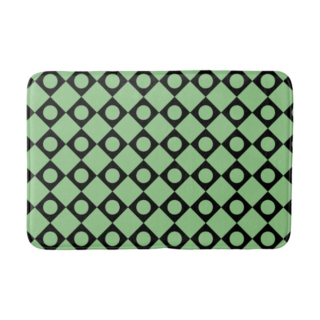 Tapis De Bain Points rétro noirs (Devant)