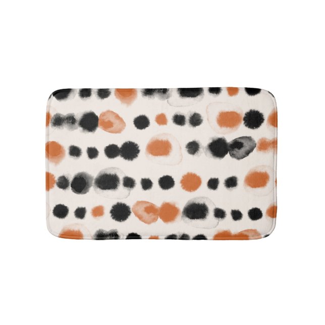 Tapis De Bain Pois Abstraits : Géométrie aquarelle. (Devant)