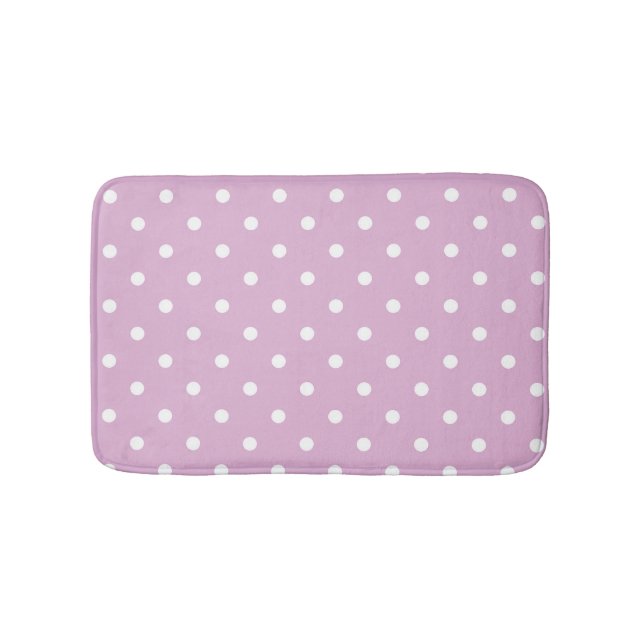 Tapis De Bain Pois Angora roses (Devant)