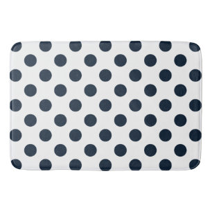 Tapis De Bain Pois bleu marine foncé