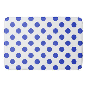 Tapis De Bain Pois bleu royal