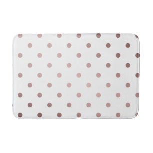 Tapis De Bain pois d'or faux rose