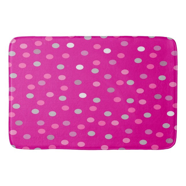 Tapis De Bain Pois magenta (Devant)