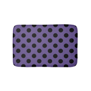 Tapis De Bain Pois noirs sur ultra violet