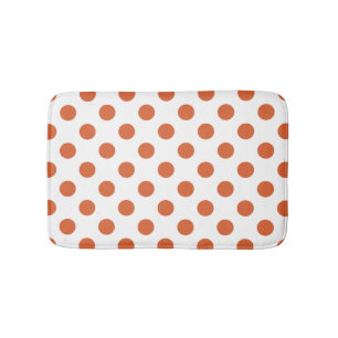 Tapis De Bain Pois orange brûlés
