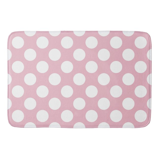 Tapis De Bain Pois roses, Motif Pointe Polka, Points, Pointe (Devant)
