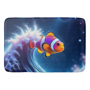 Tapis De Bain Poisson clown cosmique