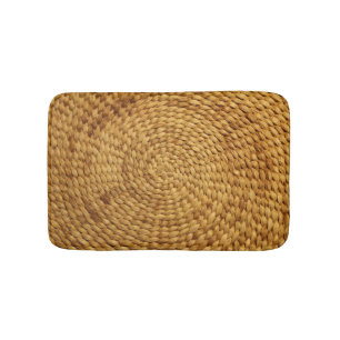 Tapis De Bain Poitrine tissée : Authenticité Brown texturée