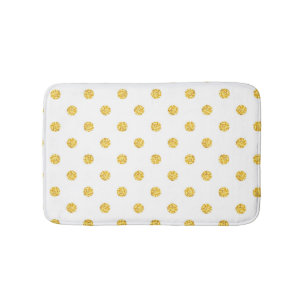 Tapis De Bain Polka Gold Parties scintillant points Texture