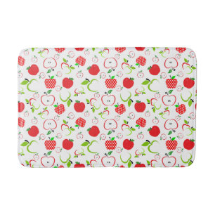 Tapis De Bain Pommes rouges et vertes