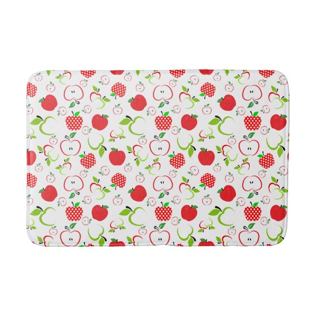 Tapis De Bain Pommes rouges et vertes (Devant)
