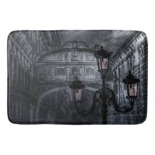 Tapis De Bain Pont des Soupirs de la Pluie de Venise sombre à la