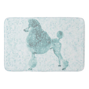 Tapis De Bain Poodé de glace bleu