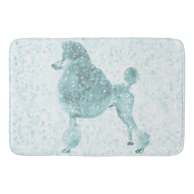 Tapis De Bain Poodé de glace bleu (Devant)