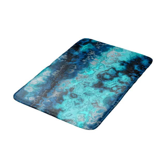 Tapis De Bain Porte bleue (Angle)