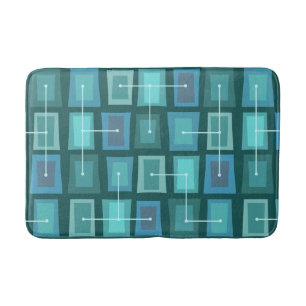 Tapis De Bain Portes Merveilleuses Petites Bleu Océan