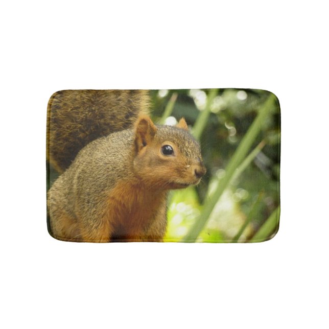 Tapis De Bain Portrait d'un écureuil Nature Animal Photographie (Devant)