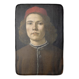 Tapis De Bain Portrait d'un jeune homme (par Sandro Botticelli)
