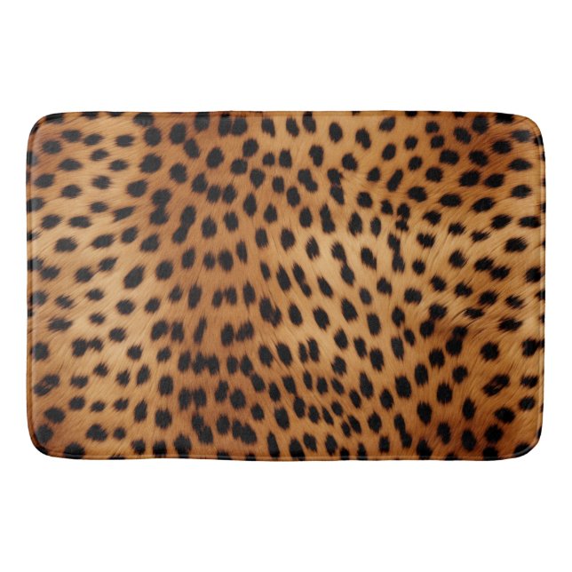 Tapis De Bain Poster de animal Cheetah Brown et noir (Devant)