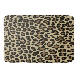 Tapis de bain poster de animal de léopard Brown