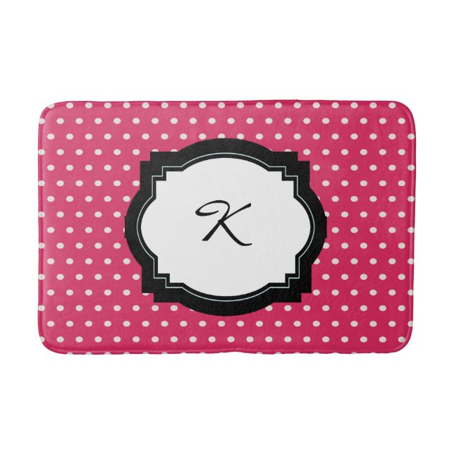 Tapis De Bain Pot rose Point initial de bain Mat (Devant)