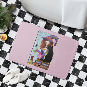Tapis De Bain Potions de sorcières de livres de chats