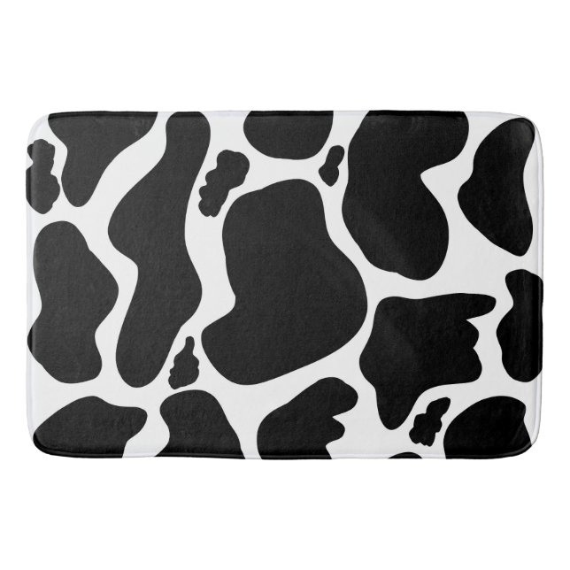 Tapis De Bain Pots de vache noir simple Animal (Devant)